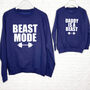 Beast Mode Father And Child Matching Sweatshirts, thumbnail 3 of 3