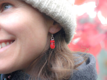 Red Drop Earrings, 3 of 4