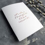 'It's The Thought That Counts' Hand Foil Birthday Card, thumbnail 1 of 3