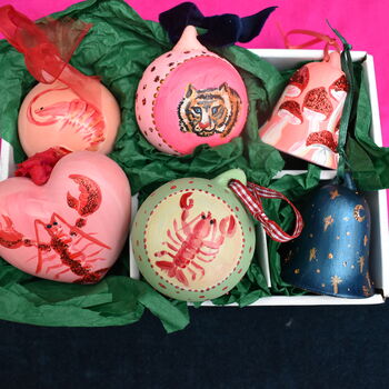 Ceramic Heart Shaped Lobster Bauble, 4 of 10