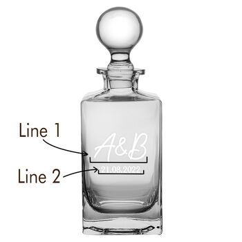Personalised Initials Anniversary Decanter, 2 of 8