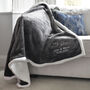 Personalised Silver Wedding Anniversary Charcoal Throw, thumbnail 3 of 5