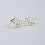 Mini Pearls Cluster Stud Earrings, thumbnail 3 of 11