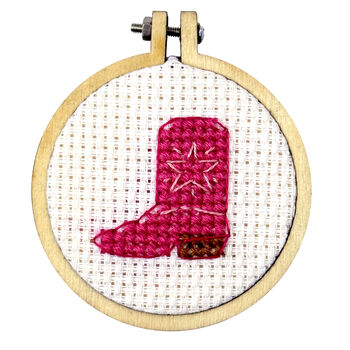 Welcome To The Pink Pony Club! Mini Matchbox Cross Stitch Kit, 4 of 7
