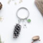 Pine Cone Keyring Woodland Nature Gift, thumbnail 4 of 8