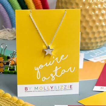Personalised Star Necklace You're A Star, 5 of 12