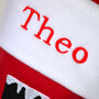 Personalised Stocking With Snowman In Tartan Scarf, thumbnail 2 of 5