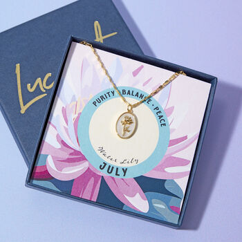 Mother Of Pearl Birth Flower Necklace, 12 of 12