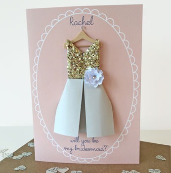 Personalised Handmade Will You Be My Bridesmaid Card, 7 of 11