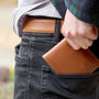 Personalised Italian Leather Wallet In Tan Or Brown, thumbnail 5 of 6