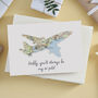 Personalised Fathers Day Map Aeroplane Card, thumbnail 2 of 5