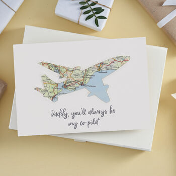 Personalised Fathers Day Map Aeroplane Card, 2 of 5
