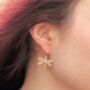 Dragonfly Huggie Hoop Earrings, thumbnail 3 of 3