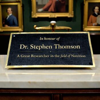 Customisable Black Brass Wall Sign Plaque, 5 of 6