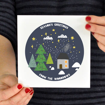 Personalised Pack Of Christmas Cottage Cards, 2 of 2