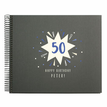 Personalised 50th Birthday Spiral Bound Book, 3 of 10
