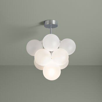 Low Rise Mini Frosted Bubble Chandelier, 4 of 9