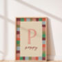 Personalised Illustrated Letter Print With Striped Border, thumbnail 4 of 10