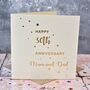 Personalised Gold Foiled Anniversary Card, thumbnail 3 of 4