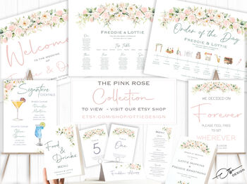 Wedding Table Plan Pink And White Rose, 6 of 6