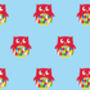 Owl Repeat Print Wrapping Paper, thumbnail 2 of 2
