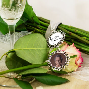 Personalised Photo And Handwriting Bridal Bouquet Charm, 2 of 2