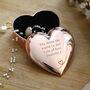 Personalised Rose Gold Heart Shaped Trinket Box, thumbnail 2 of 6