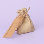 G Decor Set Of Five Or 10 Small Hessian Gift Bags, thumbnail 5 of 8