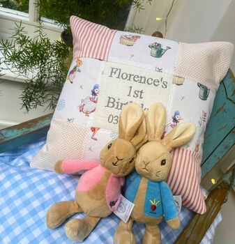 Peter Rabbit Birthday Cushion, 10 of 10