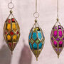 Hanging Lanterns With Coloured Glass Panels 'Chiraq', thumbnail 1 of 4
