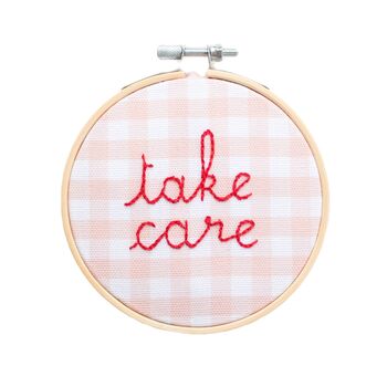 Take Care Embroidery Hoop Kit, 2 of 8