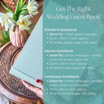 Personalised Large Leather Wedding Guest Book, 6 of 12