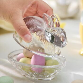 Decorative Easter Bunny Glass Trinket Box, 3 of 3
