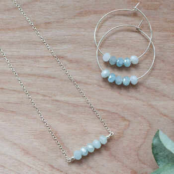 Aquamarine Sterling Silver Necklace, 4 of 7