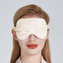 Silk Sleep Mask Gift Box Eye Mask 100% Pure Soft Mulberry Silk Cream Luxury Travel Gift Blackout Hypoallergenic, thumbnail 6 of 7