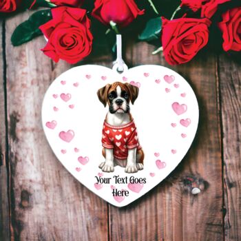 Personalised Pet Boxer Pet Love Decoration, 2 of 2