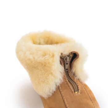 Genuine Sheepskin Slippers With Zipper, 2 of 5