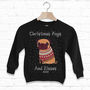 Pugs And Kisses Kids Christmas Sweatshirt, thumbnail 1 of 5