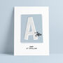 Retro Letter Personalised Typography Name Print, thumbnail 2 of 10