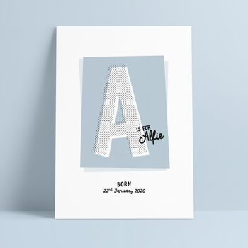 Retro Letter Personalised Typography Name Print, 2 of 10
