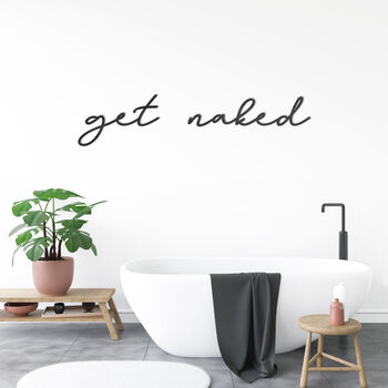 'Get Naked' Wooden Or Perspex Wall Decor, 2 of 6