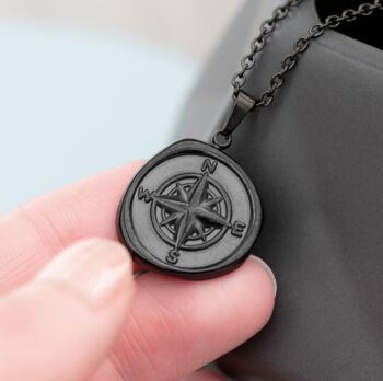 Personalised Men's Compass Amulet Necklace, 2 of 6