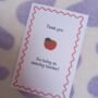 Teacher Thank You Card With Apple Pin Badge, thumbnail 2 of 2