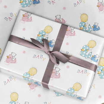 Wrapping Paper Gender Reveal Roll Or Folded, 2 of 3