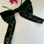 Personalised Velvet Christmas Wreath Bow, thumbnail 2 of 7
