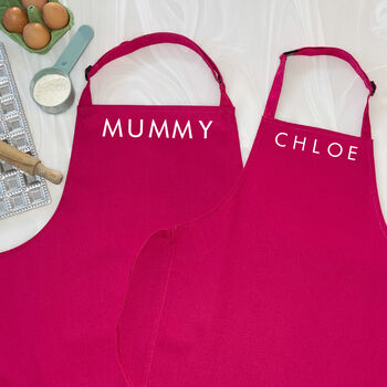 Personalised Mummy And Me Apron Set, 7 of 8