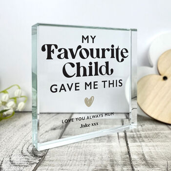 Personalised My Favourite Child Gave Me This Crystal Token, 3 of 7