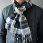 Merino Lambswool Check 30cm Wide Scarves, thumbnail 1 of 8