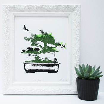 Little Jungle Bonzai Tree Screen Print, 2 of 3