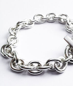 Handmade Silver T-bar Bracelet, 5 of 6